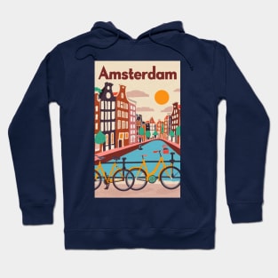 A Vintage Travel Art of Amsterdam - Netherlands Hoodie